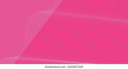 Dark pink background. Modern lines curves abstract presentation background. Luxury paper cut background. Abstract decoration, gold pattern, halftone gradient, 3d vector illustration abstract arts