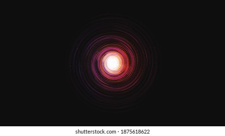 Dark Pink Black hole on Galaxy background with Milky Way spiral,Universe and starry concept desig,vector