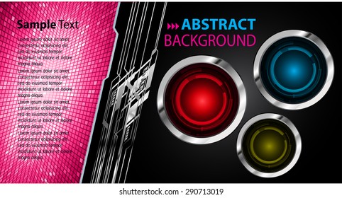 dark pink black Light Abstract Technology background computer graphic website internet and business. vector illustration. text box. Brochure. card. banner flyer magazine. Design label. www.