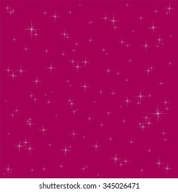Dark pink blinking background with white stars on a pink background