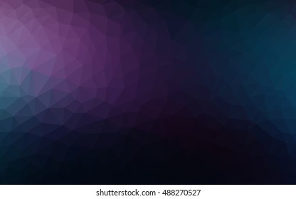 Dark pink, blue abstract mosaic background. A sample with polygonal shapes. A new texture for your design.
