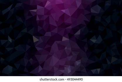 Dark pink, blue abstract mosaic template. Shining illustration, which consist of triangles. The template can be used as a background for cell phones.