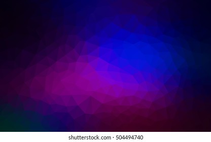 Dark pink, blue abstract mosaic background. Modern geometrical abstract illustration with gradient. A completely new design for your business.