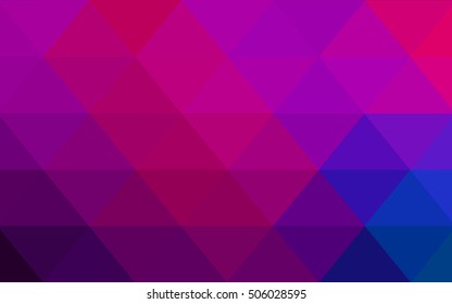 Dark pink, blue abstract mosaic background. Modern geometrical abstract illustration with gradient. Triangular pattern for your business design.