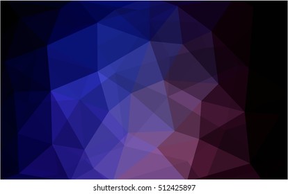 Dark pink, blue abstract mosaic template. A vague abstract illustration with gradient. A new texture for your design.