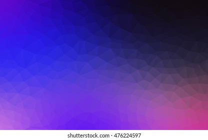 Dark pink, blue abstract polygonal template. An elegant bright illustration with gradient. The best triangular design for your business.