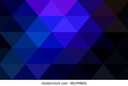 Dark pink, blue abstract polygonal template. A sample with polygonal shapes. The elegant pattern can be used as part of a brand book.