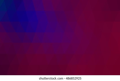 Dark pink, blue abstract polygonal template. A sample with polygonal shapes. The elegant pattern can be used as part of a brand book.
