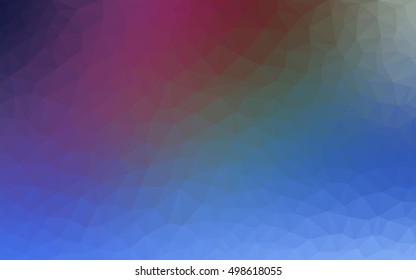 Dark pink, blue abstract polygonal pattern. An elegant bright illustration with gradient. The best triangular design for your business.