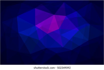 Dark pink, blue abstract polygonal pattern. Modern geometrical abstract illustration with gradient. The template can be used as a background for cell phones.