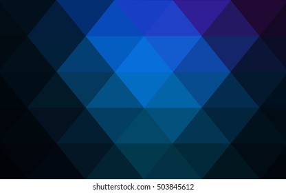 Dark pink, blue abstract polygonal template. Creative illustration in halftone style with gradient. The template can be used as a background for cell phones.