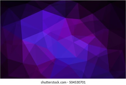 Dark pink, blue abstract polygonal pattern. Modern geometrical abstract illustration with gradient. A completely new template for your business design.