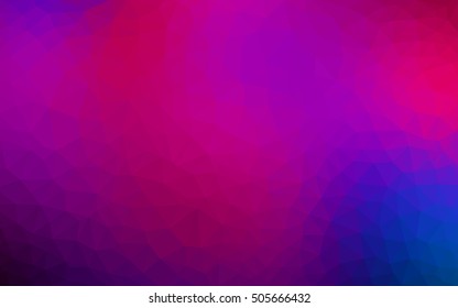 Dark pink, blue abstract polygonal background. A vague abstract illustration with gradient. The best triangular design for your business.