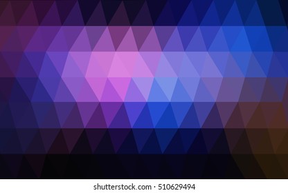 Dark pink, blue abstract polygonal background. A vague abstract illustration with gradient. The best triangular design for your business.