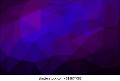 Dark pink, blue abstract polygonal pattern. A vague abstract illustration with gradient. Brand-new style for your business design.
