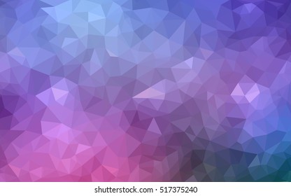 Dark pink, blue abstract polygonal background. Brand-new colored illustration in blurry style with gradient. Brand-new style for your business design.