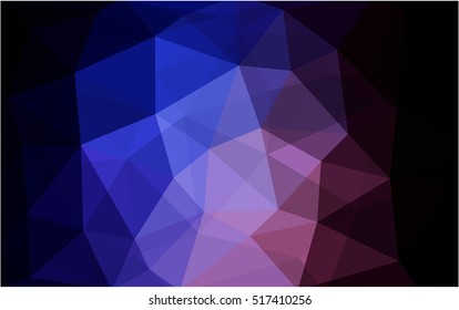 Dark pink, blue abstract polygonal template. A sample with polygonal shapes. The template can be used as a background for cell phones.