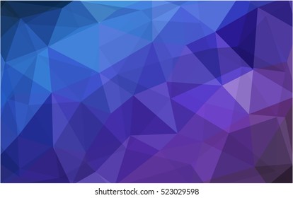 Dark pink, blue abstract polygonal pattern. Brand-new colored illustration in blurry style with gradient. Brand-new design for your business.