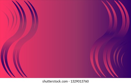 Dark pink blue background, vertical curved side lines, space for design, template. 