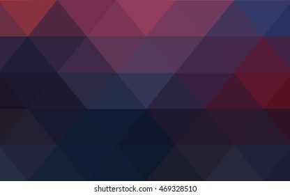 Dark pink, blue blurry triangle template. A sample with polygonal shapes. A completely new template for your business design.