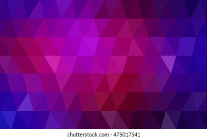 Dark pink, blue blurry triangle template. A completely new color illustration in a vague style. The textured pattern can be used for background.