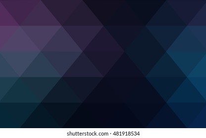 Dark pink, blue blurry triangle pattern. Colorful abstract illustration with gradient. Triangular pattern for your business design.