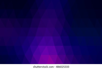 Dark pink, blue blurry triangle pattern. Creative illustration in halftone style with gradient. The polygonal design can be used for your web site.