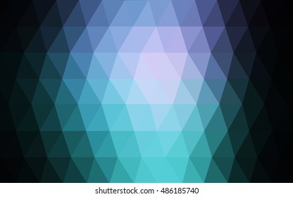 Dark pink, blue blurry triangle background. A vague abstract illustration with gradient. Brand-new design for your business.
