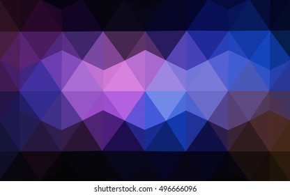 Dark pink, blue blurry triangle background. Brand-new colored illustration in blurry style with gradient. The elegant pattern can be used as part of a brand book.