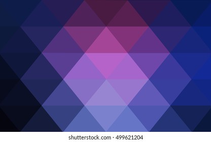 Dark pink, blue blurry triangle background. Shining colored illustration in a brand-new style. The textured pattern can be used for background.