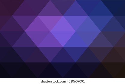 Dark pink, blue blurry triangle background. A sample with polygonal shapes. The textured pattern can be used for background.