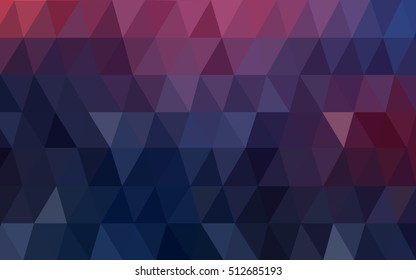 Dark pink, blue blurry triangle background. Shining colored illustration in a brand-new style. The textured pattern can be used for background.