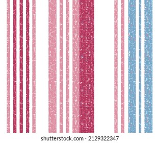 Rose foncé, rose, bleu, bandes verticales modernes rétro de couleur rétro sur fond de textures de lin naturel avec effet vintage. Lignes Motif Grunge pour Linge, Tissu, Fond d'Écran. Arrière-plan tendance.
