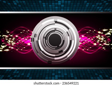 Dark pink blue Light Abstract Technology background for computer graphic website internet. pixel