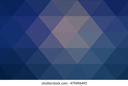 Dark pink, blue low poly template. Glitter abstract illustration with an elegant design. The best triangular design for your business.
