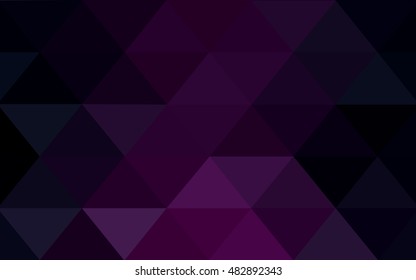 Dark pink, blue low poly background. Creative illustration in halftone style with gradient. The best triangular design for your business.