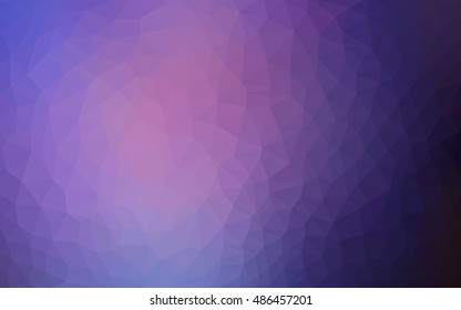 Dark pink, blue low poly template. Shining illustration, which consist of triangles. A new texture for your design.