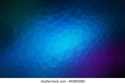 Dark pink, blue low poly template. A vague abstract illustration with gradient. A completely new template for your business design.