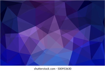 Dark pink, blue low poly pattern. A completely new color illustration in a vague style. The textured pattern can be used for background.