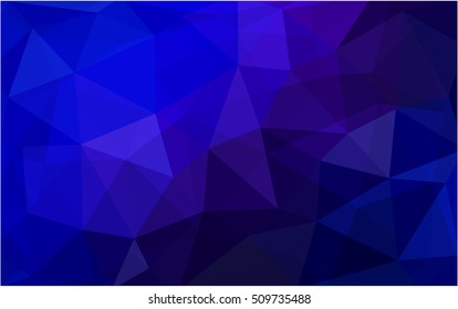 Dark pink, blue low poly template. A completely new color illustration in a vague style. The polygonal design can be used for your web site.