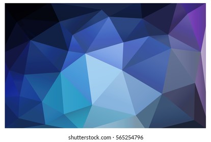 Dark Pink Blue Low poly crystal background. Polygon design pattern. Low poly vector illustration, low polygon background.