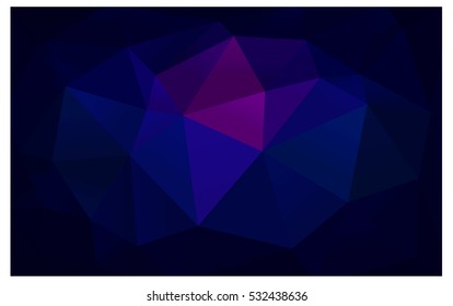Dark Pink Blue modern geometrical abstract background. Texture, seamless background. Geometric background in Origami style with gradient. 