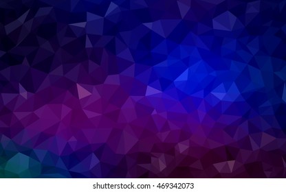 Dark pink, blue polygon abstract template. Geometric illustration in Origami style with gradient.  The polygonal design can be used for your web site.