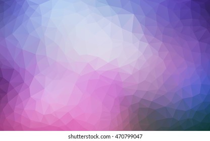 Dark pink, blue polygon abstract template. Shining illustration, which consist of triangles. Brand-new design for your business.