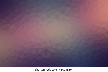 Dark pink, blue polygon abstract template. Modern geometrical abstract illustration with gradient. A completely new template for your business design.