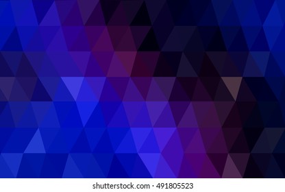 Dark pink, blue polygon abstract template. Shining illustration, which consist of triangles. Brand-new design for your business.