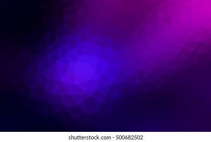 Dark pink, blue polygon abstract background. Creative illustration in halftone style with gradient. The best triangular design for your business.