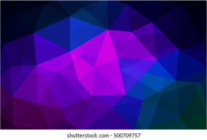 Dark pink, blue polygon abstract background. Modern geometrical abstract illustration with gradient. The textured pattern can be used for background.