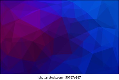 Dark pink, blue polygon abstract background. Glitter abstract illustration with an elegant design. The template can be used as a background for cell phones.