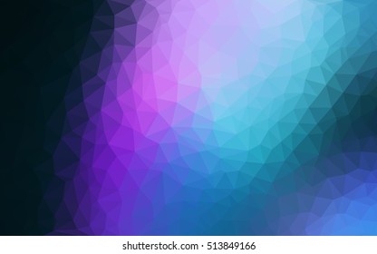 Dark pink, blue polygon abstract background. Colorful abstract illustration with gradient. The completely new template can be used for your brand book.